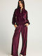 Women's Blouse Velvet Burgundy