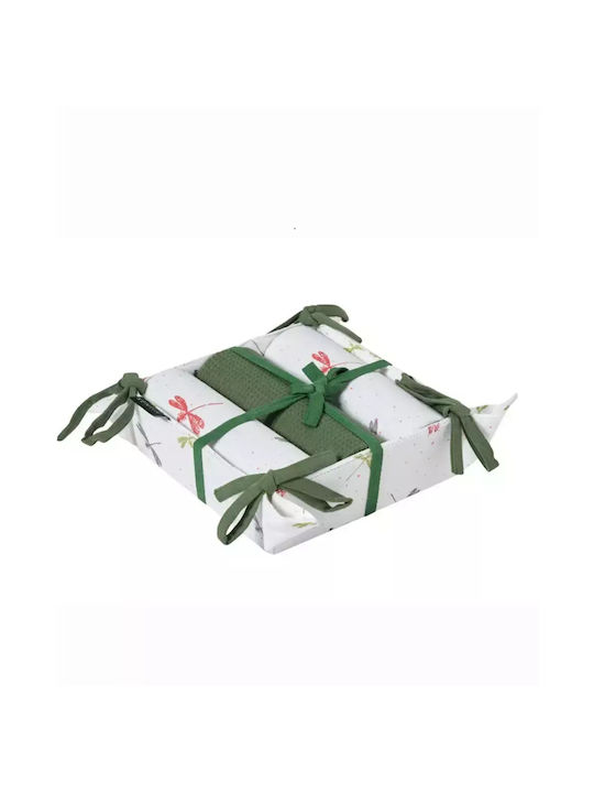 Kentia Loft Pane Towel from 100% Cotton in Gree...