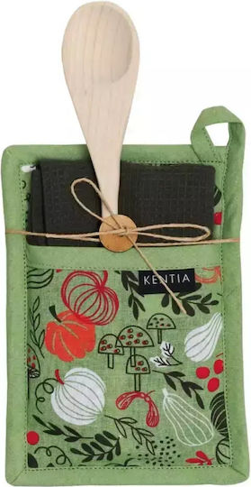Kentia Loft Mestolo Handtuch aus 100% Baumwolle in Grün Farbe 40x70cm 3Stück