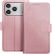 Avizar Chesterfield Series Wallet Case Iphone 17 Pro Stand Function Rose Gold