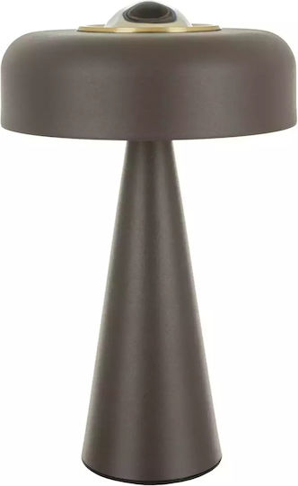 Table Lamp LED with Brown Shade and Base