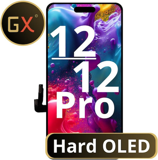 Screen Gx Hard with Touch Mechanism for iPhone 12, iPhone 12 Pro (Black)