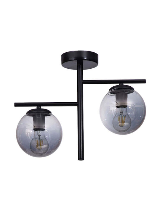 Opviq Ceiling Mount Light 42cm Black with Socket E27