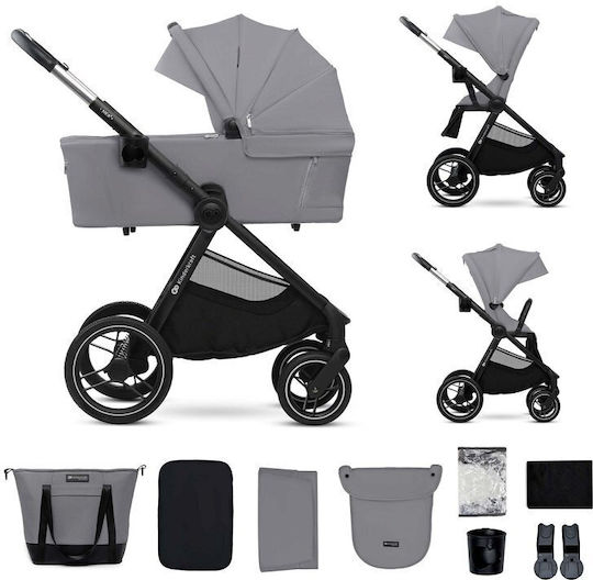 Kinderkraft Nea 2 Adjustable 2 in 1 Baby Stroller Suitable for Newborn Platinum Grey