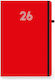 Innostat Daily Agenda B6 2026 Red 12x17cm