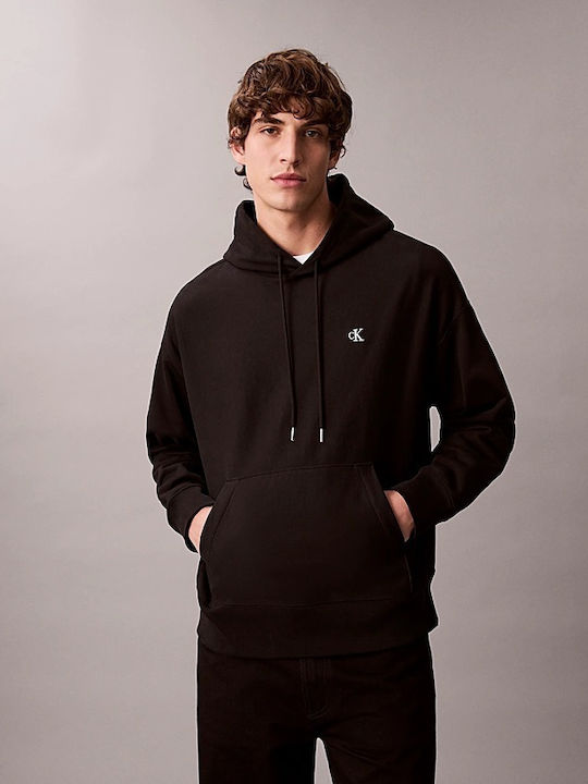 Calvin Klein Sweatshirt Fleece with Hood Black