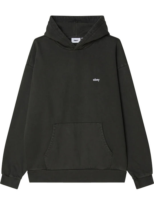 Obey Pigment Hoodie with Hood Pirate Black