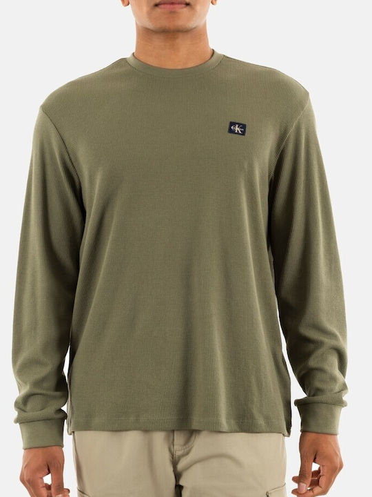 Calvin Klein Μπλούζα Μακρυμάνικη Dusty Olive