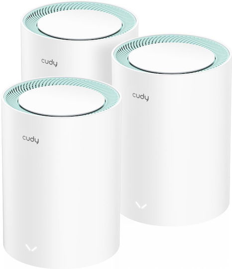 Cudy M1500 v1 Punct De Acces Cu Rețea Mesh Wi-Fi 6 Banda Duală (2.4 și 5GHz) Kit Triplu