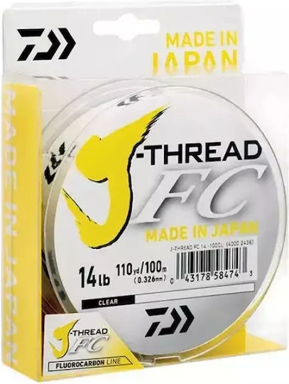 Daiwa J-thread Fluoro Leader Fishing Line 100m 0.326mm 0.326mm