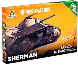 Italeri 1:72 Rezervoare Mondiale Sherman Ușor De Asamblat
