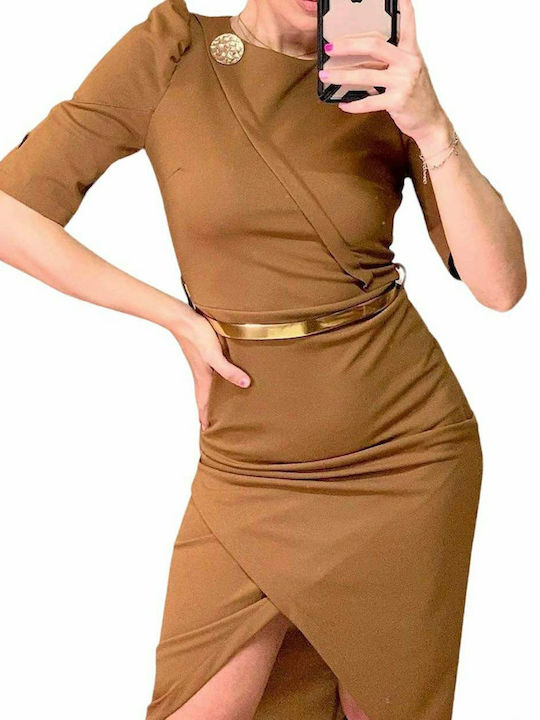 Rochie De Seară Maro Woman's Fashion