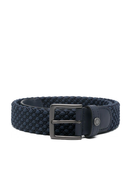 Men's Belt Leather Blue
