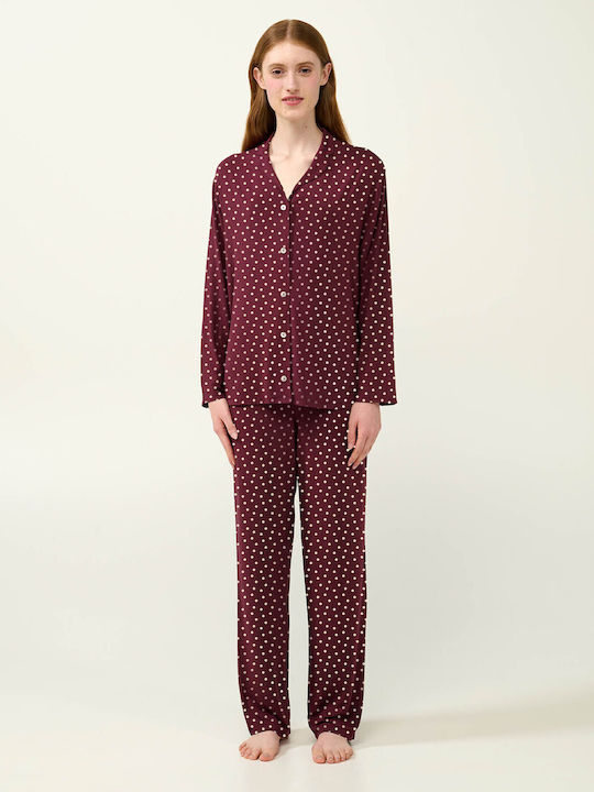 Vamp Winter Women's Pyjama Set Red Windsor