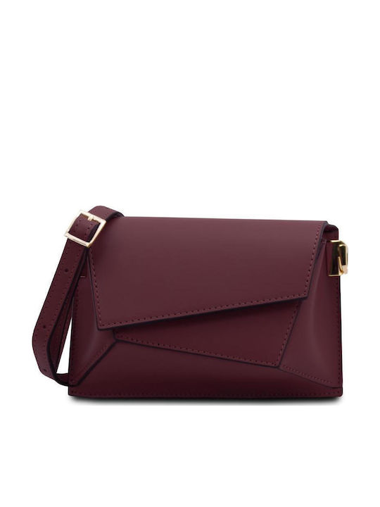 Leather Women's Bag Shoulder Burgundy