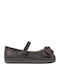 Kids Anatomic Suede Ballerinas with Hoop & Loop Closure Gray