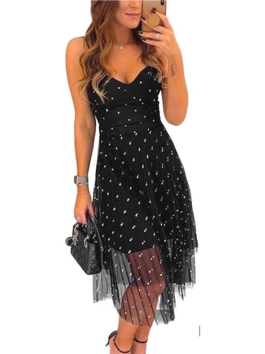 Midi Evening Dress Black