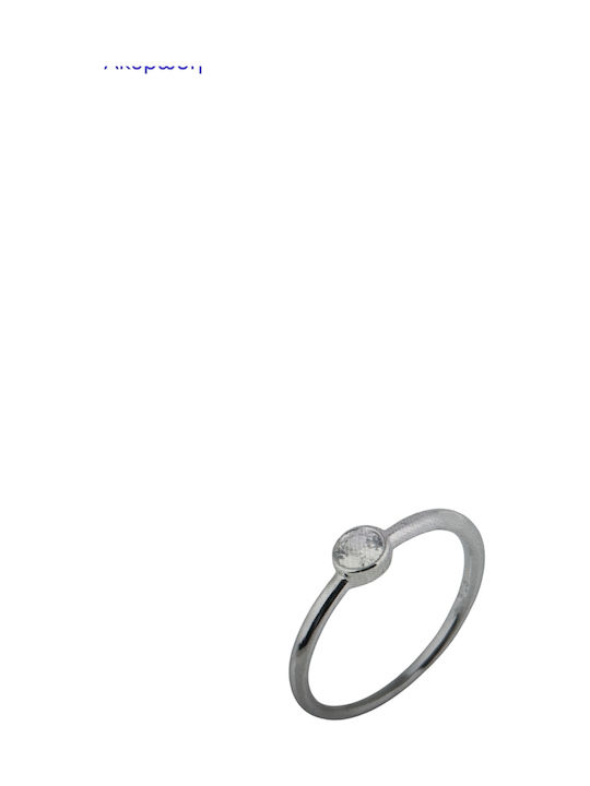 Women's Silver Ring with Zircon