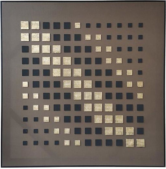 Fylliana Fl252302 Leinwandbild Kunststoffrahmen Kaffee-Beige-Schwarz 80x4x80cm