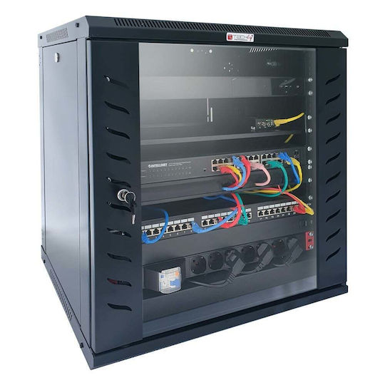 Techly I-case Wandmontiert Rack-Schrank 6U Schwarz FP-6006BK