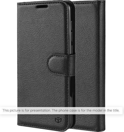 Techsuit Folio Wallet Leather / Silicone Black (Oppo A5)