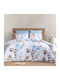 Palatex Duvet Cover Set Queen with 2 Pillowcases 220x240 Smash Seaside White