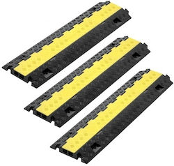 Vevor Kabelmanagement-Rampe Kapazität 9.979 Kg Achse 2 Kanäle Schwerer Typ Tpu Kabelabdeckung Kanal 31 X 28 Mm Geschwindigkeit Unterlegkeil Klappbare Abdeckung Für Innen- und Außeneinsatz Set 3 Stücke