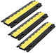 Vevor Cable Protection Ramp Capacity 9.979 Kg Per Axle 2 Channels Heavy Duty TPU Cable Cover Channel 31 x 28 mm Speed Bump Opening Cover Indoor & Outdoor Use Set of 3 Pieces