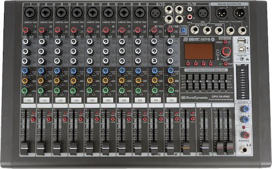 EuroDynamic CPX-12 PRO Αναλογικός Μίκτης 12 Καναλιών & Bluetooth