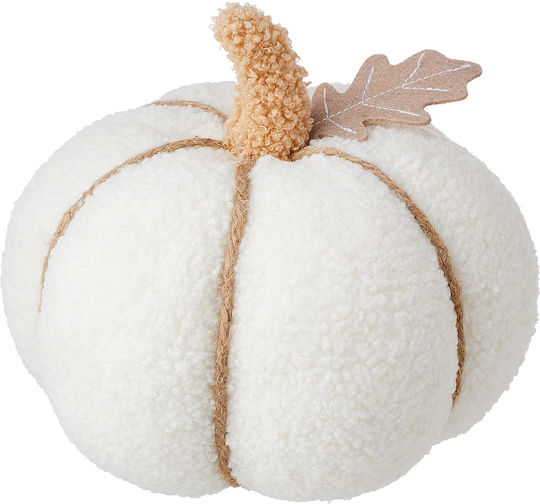 Decor Pentru Masă Pumpkin Διακοσμητική Κολοκύθα 20cm Crem Crem Diametru 20cm X Înălțime 15cm