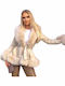 Women's Short Fur Ecru