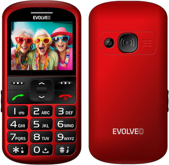 EasyPhone XS Single SIM Κινητό με Μεγάλα Κουμπιά Κόκκινο