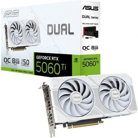 Asus GeForce RTX 5060 Ti 8GB GDDR7 Dual OC alb Placă Grafică