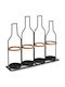 Bizzotto Isaac Weinregal 4 Plätze Metallisch Schwarze 56x13x48,5
