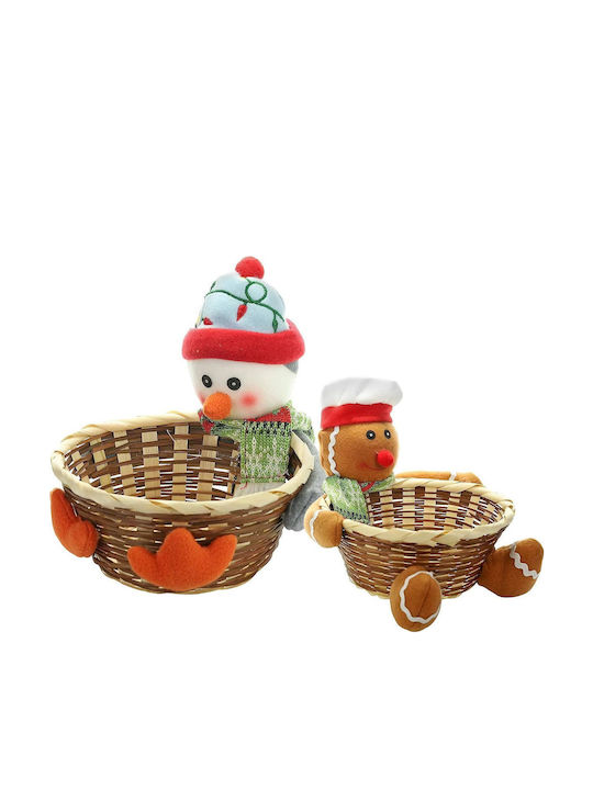 XMASfest Christmas Figure Basket Length 18cm (Μiscellaneous Designs/Colors)