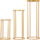 Set Round Pot Stand Metal Gold