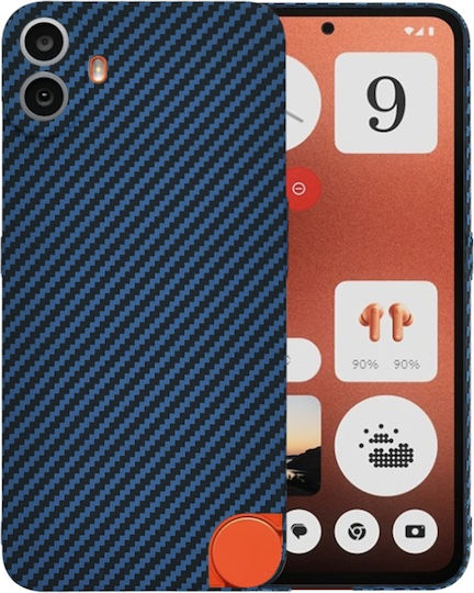 Carcasă Nothing Cmf Phone 1 Skyddar Innovation Textură Carbon Carbonite Fibershell Set Autocolant Cyan