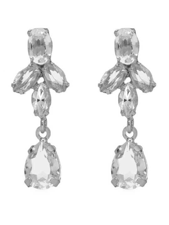 Victoria Cruz Earrings made of Silver with Stones