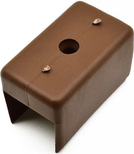 Produkttyp Fußstütze Seiten aus Melamin 25mm Maße 50mm x 30mm Braun