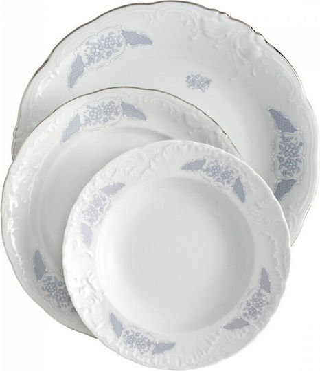 Emfasi White Porcelain Dinnerware Set 44pcs
