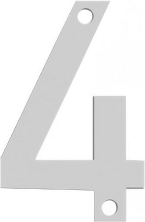 Αριθμος Κατοικιών 9cm Ανοξείδωτος Αριθμός 4 Metalor 123a-s4