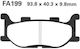 Τακακια Fa199 Adige P165 Acx Sintered Χρυσα Tmax500 Xv125/250 Fz6 Fazer Majesty 250/400 Εμπρος