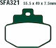 Pads Fa321 Adige P193 Acx Sintered Gold Runner Vx125/180 Hexagon 125/250 Vespa 250/300 Rear