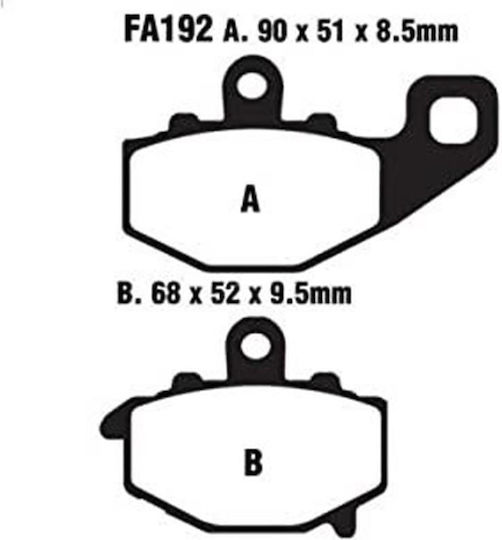 Brake Pads Fa192 Adige P219 Asx Organic Zx6r Zx9r Zx10r Rear