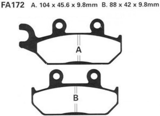 Pads Fa172 Adige P129 Asx Organic Xtz660 Tenere Xt600e 90-03 Front