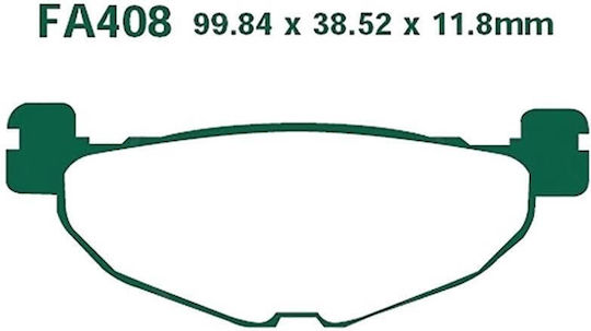 Brake Pads Fa408 Adige P213 Asx Organic Majesty 250/400 Tmax 04-011 Rear