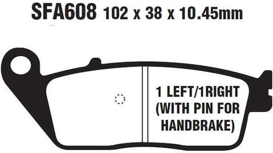 Pads Fa608 Adige P244 Asx Organic Xciting 400/500 Rear
