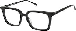Kreuzbergkinder Geralt C1 Men's Acetate Square Prescription Eyeglass Frames Black