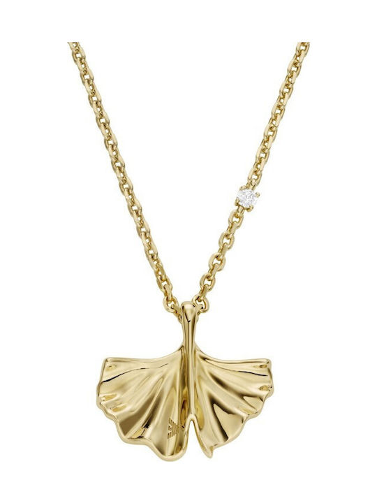Emporio Armani Necklace Gold Plated with Zircon