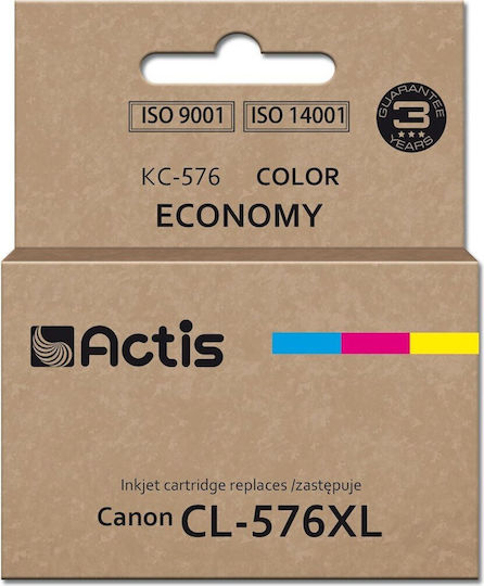 Actis Συμβατό Μελάνι Εκτυπωτή InkJet Canon CL-576XL 15ml Κυανό 1τμχ